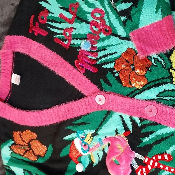 Womens Holiday Time Christmas Cardigan Fa La Mingle - Picture 10 of 16